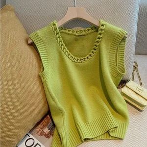 Chic Knitted Sweater Vest Women Sleeveless